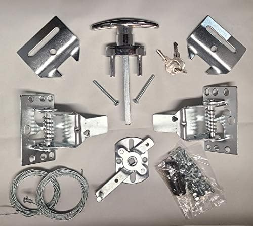 SecureUniversal Garage Door Lock Kit with Spring Latch Keyed Handle