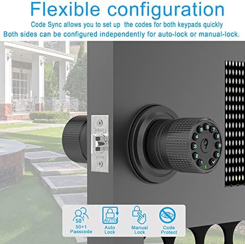 Dual-Sided Door Lock with 50-Access Codes