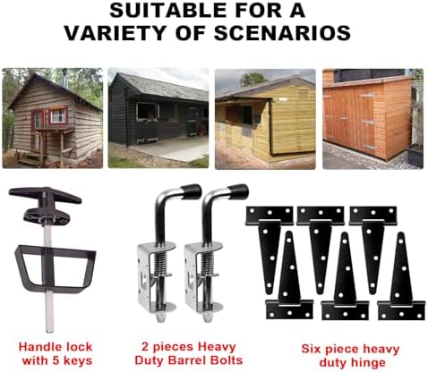 Secure Shed Door Hardware Kit - Durable and Easy to Install