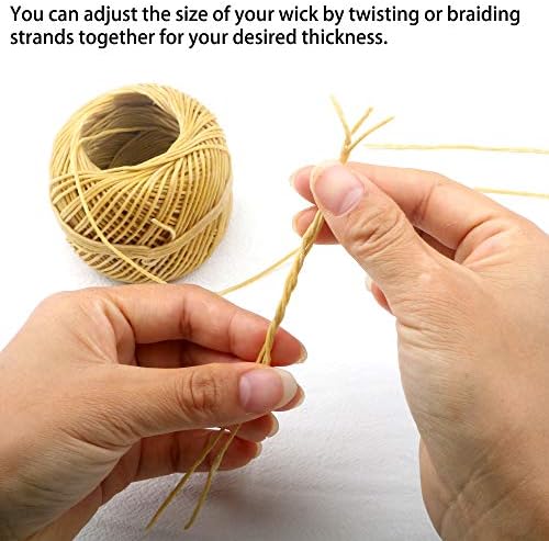 100 Organic Hemp Wick with Natural Bees Wax 200FT No Chemicals