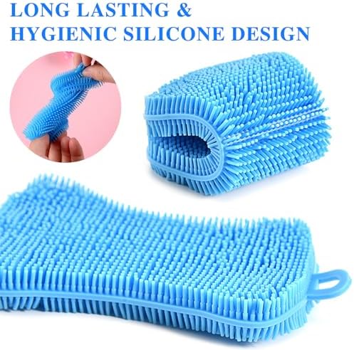 6-Piece Set of Durable Silicone Dish Sponges