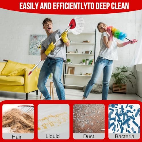 4 Pack Microfiber Mop Head Refills for O-Ceda EasyWring Mop