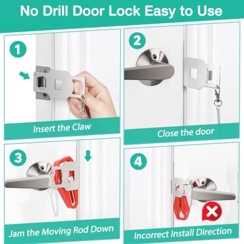 WINONLY Portable Door Lock for Travelers and Home Security