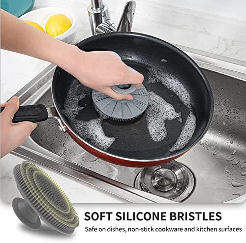 BEAUTAIL Silicone Scrub Sponge Durable Kitchen Tool