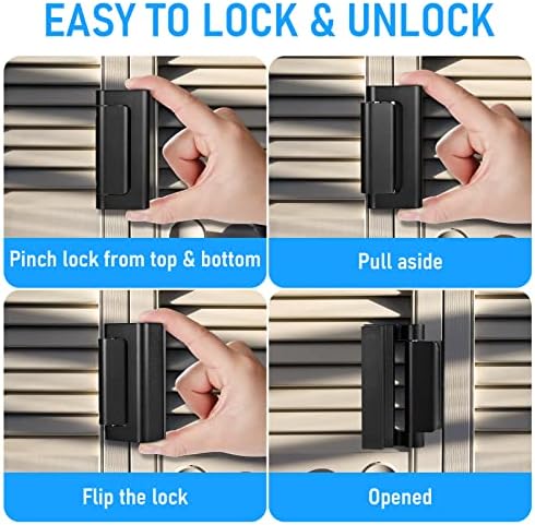 2-Pack Door Reinforcement Lock with Additional Features