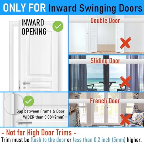 2-Pack Door Reinforcement Lock with Additional Features