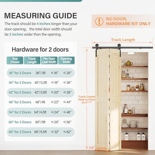 Bifold Door Hardware Kit for Barn Doors