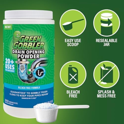 Green Gobbler Drain Clog Remover 20 Treatments