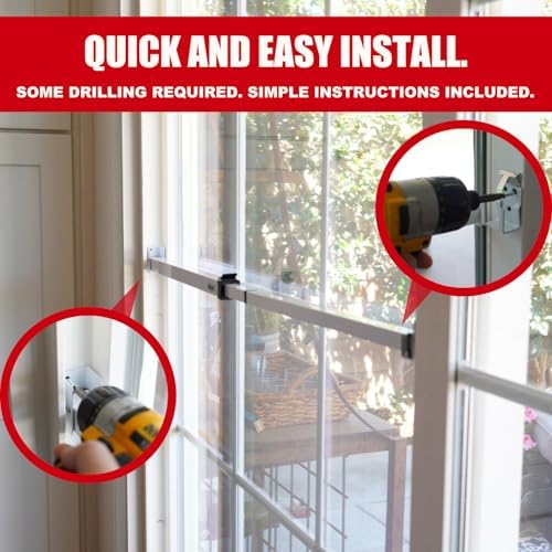 Adjustable Sliding Door Security Bar with Anti-Lift Lock