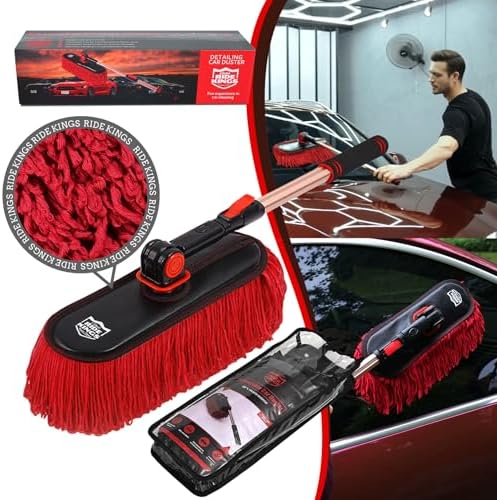RIDE KINGS Dust-Free Car Duster with Extendable Handle