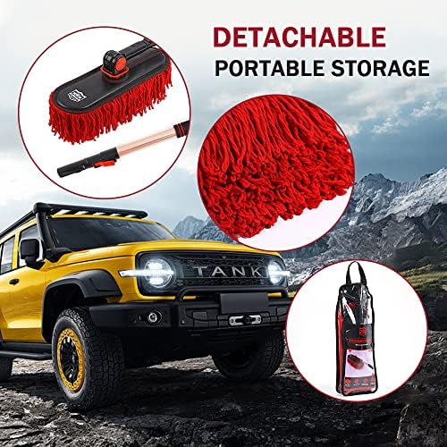 RIDE KINGS Dust-Free Car Duster with Extendable Handle