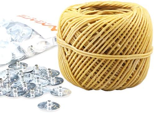 100 Organic Hemp Wick with Natural Bees Wax 200FT No Chemicals