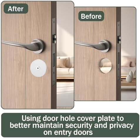 Stainless Steel Door Knob Hole Covers - Durable for Home Security