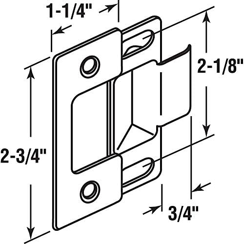 Prime-Line U 10278 Adjustable Door Strike Chrome Plated