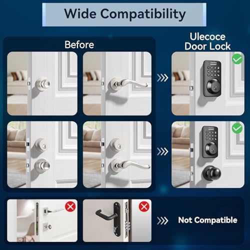 Secure Front Door Access with the Ulecoce Keyless Entry Deadbolt