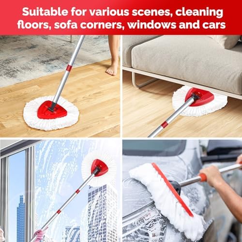 4 Pack Microfiber Mop Head Refills for O-Ceda EasyWring Mop