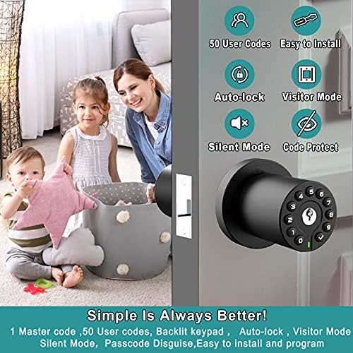 Keypad Door Knob for Home Office