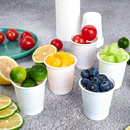 Sturdy 3oz White Plastic Cups