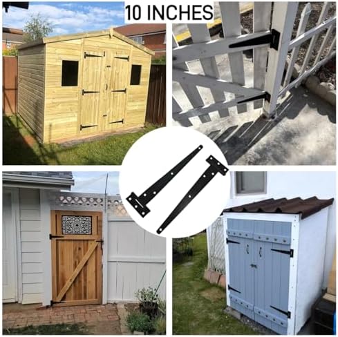 6PCS 10 Rustproof T Door Hinges Set