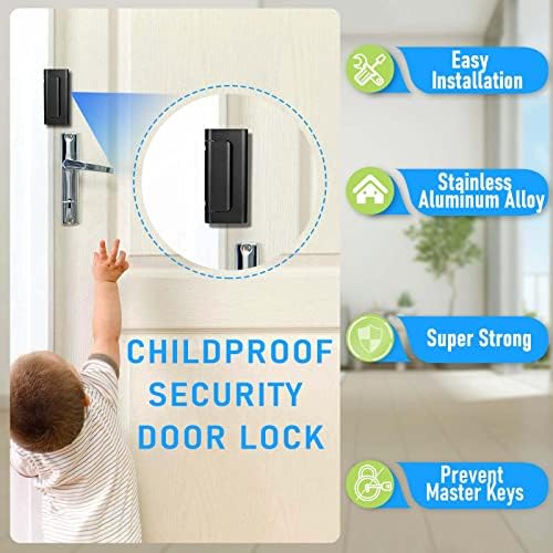 2-Pack Door Reinforcement Lock with Additional Features