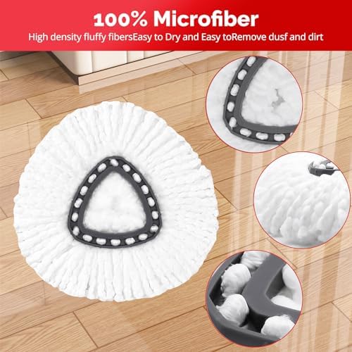 4 Pack Microfiber Mop Head Refills for O-Ceda EasyWring Mop