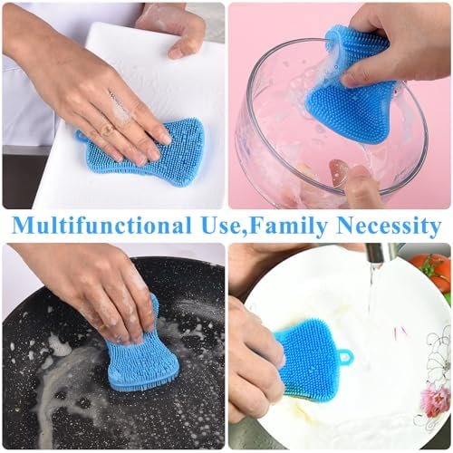 6-Piece Set of Durable Silicone Dish Sponges