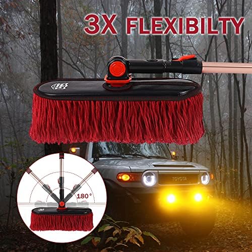 RIDE KINGS Dust-Free Car Duster with Extendable Handle