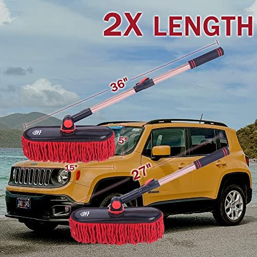 RIDE KINGS Dust-Free Car Duster with Extendable Handle