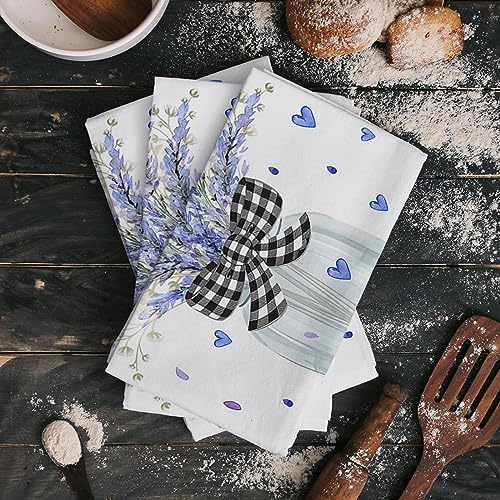ZOE GARDEN Purple Lavender Kitchen Towels