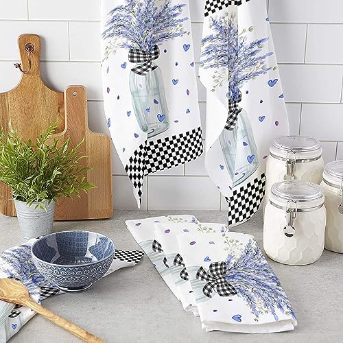 ZOE GARDEN Purple Lavender Kitchen Towels