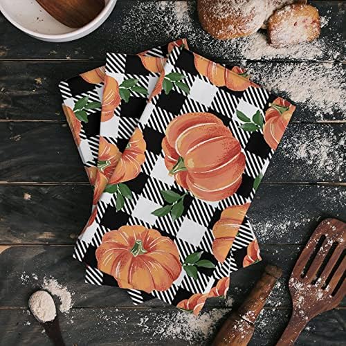 Pumpkin Orange 2-PC Dishcloth Set for Kitchen Cleaning