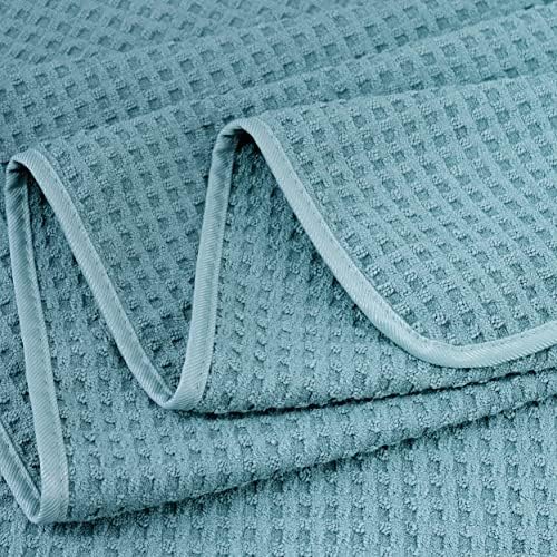 Sleek Waffle Weave Microfiber Bath Towels for Fast Dry Lint-Free Use