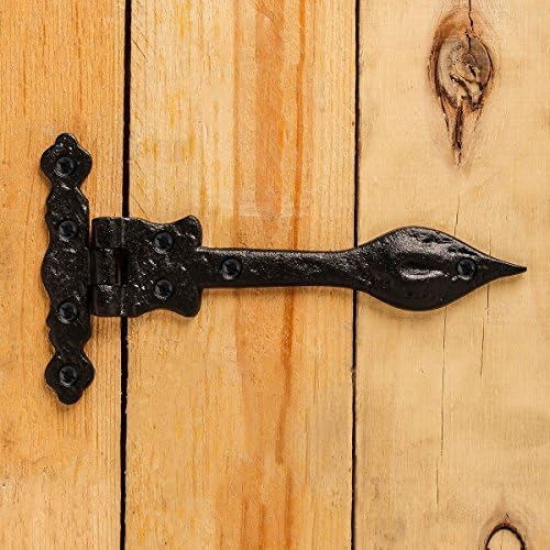 Black Wrought Iron Strap Hinges